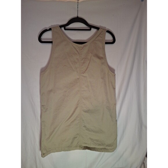 VTG MICKEY Unlimited Jerry Leigh Khaki Embroidered Overall Dress Size S - Picture 7 of 10